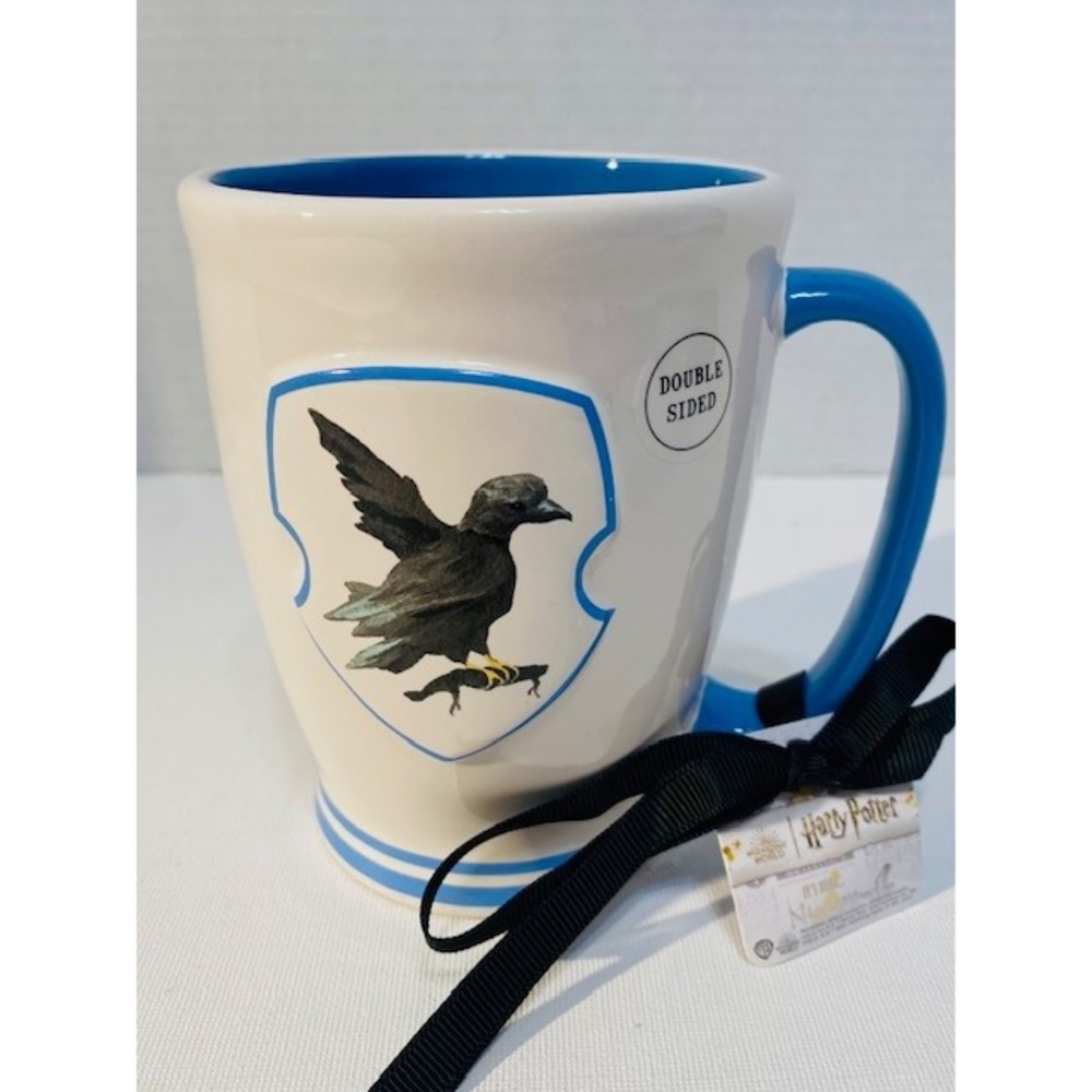 Rae Dunn Harry Potter‎ Ravenclaw Mug Double Sided Crest Blue Handle***NWT